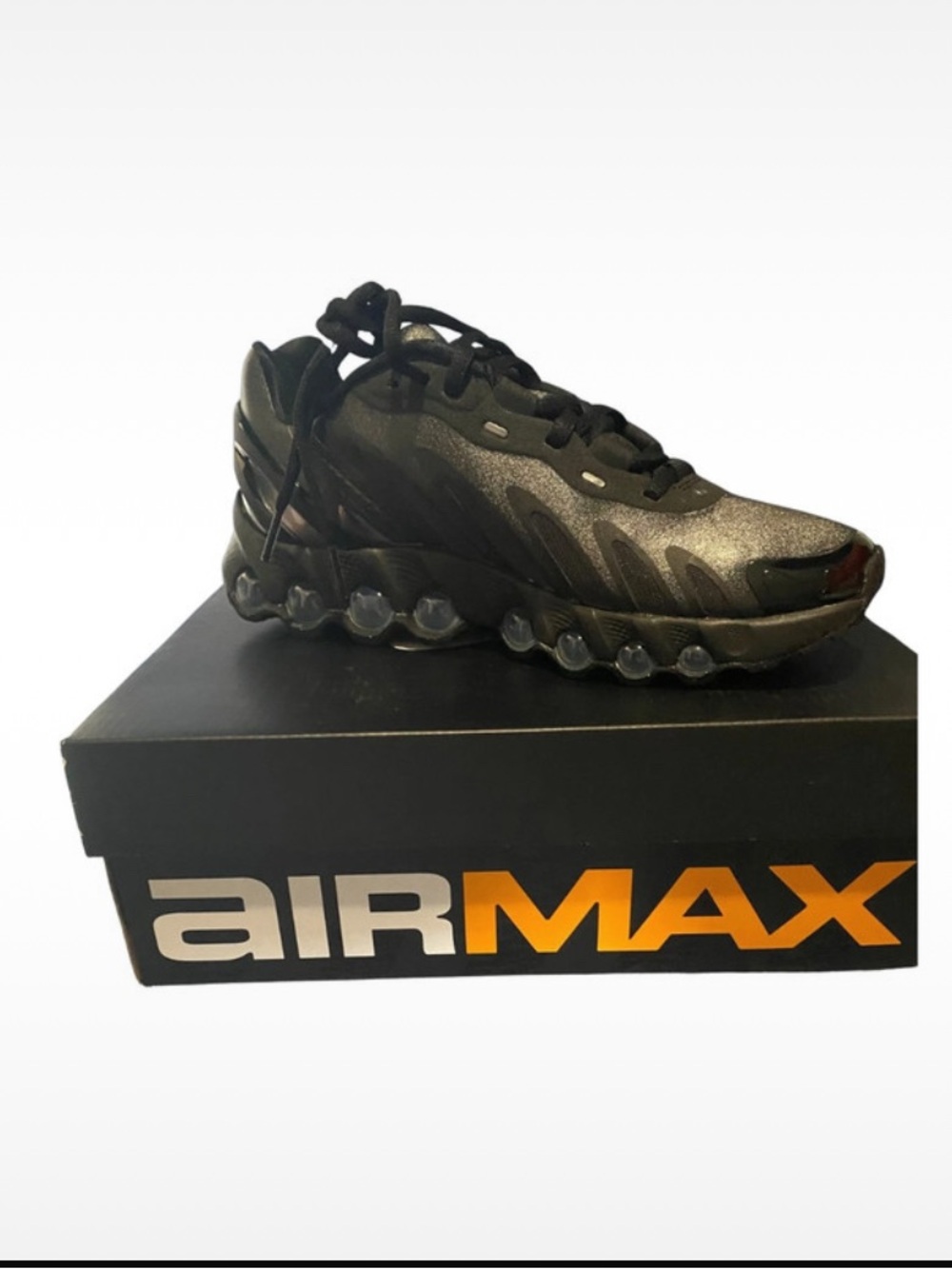 Nike Kids Black Metallic Air Max Style Sneakers